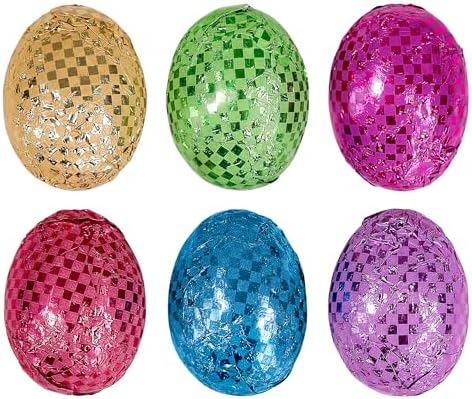 Madelaine Crispy Milk Chocolate Candy Easter Eggs - 36 Foil-Wrapped Treats for Easter Egg Hunts, Basket Fillers, and Festive Celebrations - Premium Quality, Vibrant Colors