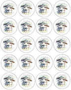 Custom Edible Cake Topper – Easter Bunny Hat Design – Icing Sheet Cookie & Cupcake Images –20 Pre-cut 2” Round– RA Pape
