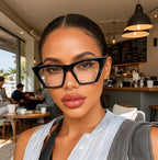 FEISEDY Square Cat Eye Reading Glasses Blue Light Blocking Women Fashion Cateye Reader Anti Glare Digital Eyestrain B2604