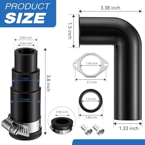 Saillong Dishwasher Drain Hose Adapter & Garbage Disposal Drain Elbow Kit, Compatible with Insinkerator Garbage Disposals, Leak Proof Upgraded Drain System, Essential Replacement Parts Included
