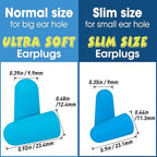 AZEN 100 Pairs Ear Plugs Bulk, NRR 32dB Soft Foam Ear Plugs for Sleeping Noise Cancelling, Earplugs for Concerts Shooting Swimming Noise Reduction (Lake Blue)