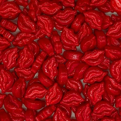 Redlips Sprinkles Edible Redlip Cake Decorating Cake Decorations Cupcake Toppers Cookie Decorating Perfect for Cakes, Cupcakes, Desserts Toppings 3OZ