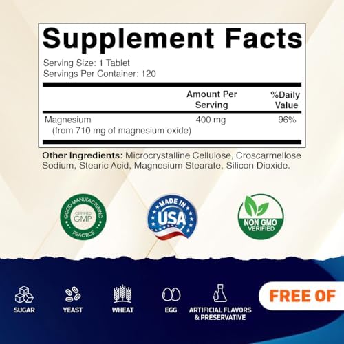 Vitamatic Magnesium, 400 mg, 120 Tablets