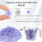 DomeStar 2LB Purple Flat Glass Marbles, Decorative Marbles for Vases Aquarium Pebbles Fish Tank Rocks Vase Fillers DIY Crafts Table Scatter Decor