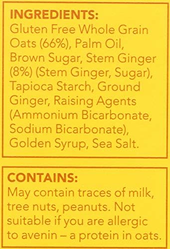 NAIRNS Oats & Stem Ginger Biscuit Cookies, 5.64 OZ