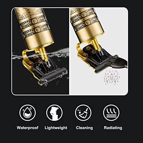 Hair Clippers for Men, Cordless Electric Hair Trimmer and Beard Shaver, T Blade Zero Gapped Edgers Clipper Hair Cutting Kit, Rechargeable, Gift for Father