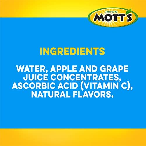 Mott's 100% Apple White Grape Juice, 8 fl oz bottles, 6 pack