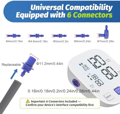 ELERA Extra Large Blood Pressure Cuff (9"-24" | 22-60cm) - XL Replacement BP Cuff for Big Arms, Compatible with Most BP Monitors, Adult Cuff Only - 6 Connectors
