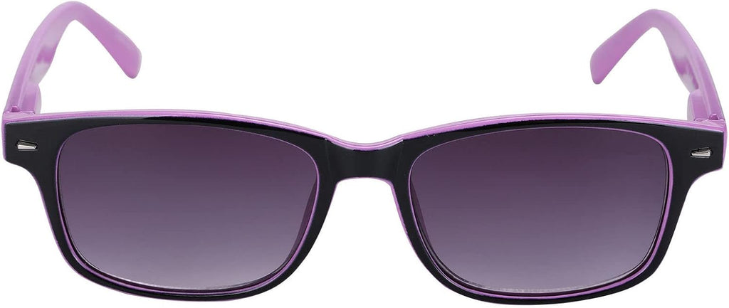 "The Summerville" Sun Reader - Retro Rectangle, Full Frame Reading Sunglasses for Men and Women - Hard Carrying Case Included