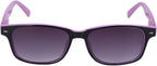 "The Summerville" Sun Reader - Retro Rectangle, Full Frame Reading Sunglasses for Men and Women - Hard Carrying Case Included