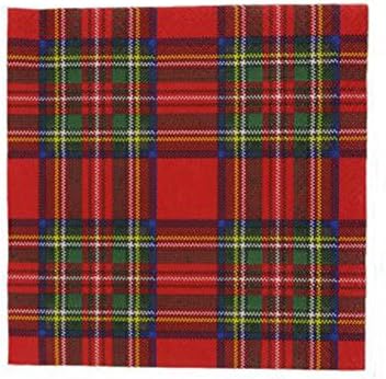 The Scotland Kilt Company Party Burns Night Paper Napkins Serviettes - Black Watch - Pack of 20