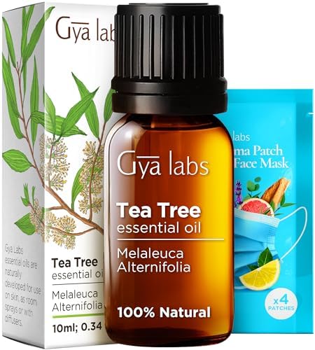 Melissa Essential Oil for Diffuser & Tea Tree Oil for Skin Set - Aromatherapy Grade Essential Oils Set - 2x0.34 fl oz - Gya Labs