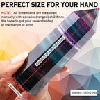 CASMON Large Healing Crystal Wands 3.9"-4.3"(10-11cm), Natural Colorful Fluorite Obelisk Crystal Tower Stone, 6 Faceted Single Healing Crystal Point for Reiki Chakra Meditation Therapy (1PC)