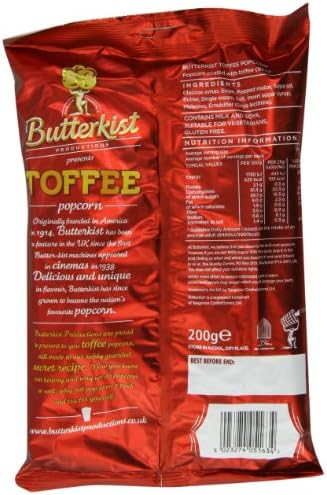 Butterkist Toffee Popcorn 200 G (Pack Of 9)