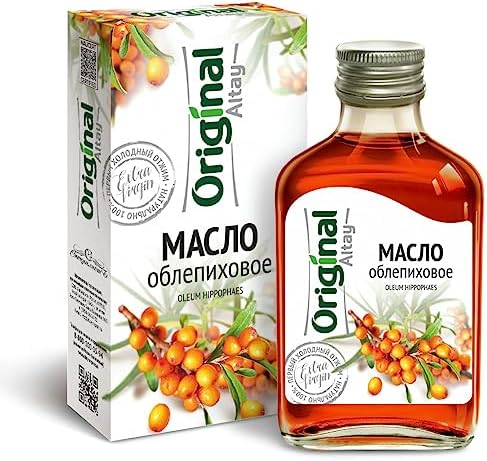 Premium Natural Siberian Sea Buckthorn Oil Dietary Supplement For Internal & External Use With Omega-3, Omega-6, Vitamins B1, B2, B3, B6, B9, 3.38 oz / 100 ml