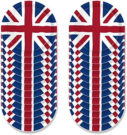 141 PCS British Flag Party Supplies Tableware Set Union Jack Party Supplies Union Jack Tableware Including Union Jack Paper Plates Dessert Plates Cups Napkins Disposable knives spoons straws,Serves 16