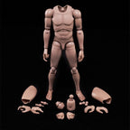 1:6 Scale Nude Male Figure Body, Europe/Asian Skin Muscular Body Model Man Action Figure Fit 12Inch Doll Without Head Sculpt for Head with Neck (MX02-A)
