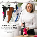 HOUNDSBAY Plastic & Wooden Shoe Stretchers - Adjustable Shoe Widener Expander for Men and Women