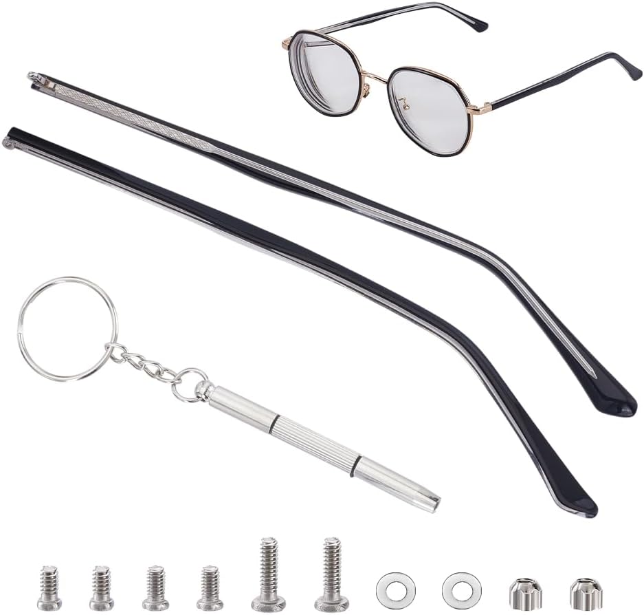 AHANDMAKER Eyeglass Replacement Arm Metal Glasses Replacement Temple Eyewear Frame Temple for Glasses