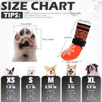 EXPAWLORER Halloween Anti Slip Dog Socks to Prevent Licking Paws, Boots & Paw Protectors with Spider Web Grippers,Doggie Booties for Hardwood Floors for Small Medium Large Senior Dogs Orange Pumpkin M