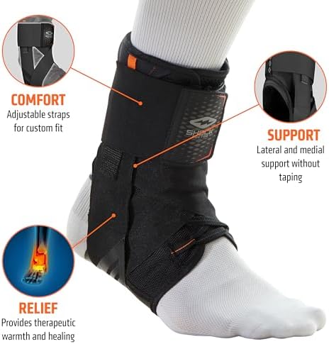 Shock Doctor Adult Ultra Wrap Lace Ankle Brace, Maximum Support, Adjustable Compression