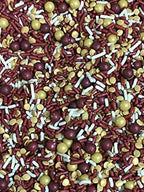 Shabby Elegant Chic Edible Confetti Sprinkles Cake Cookie Cupcake IceCream Donut Quins - 4oz (Burgundy Gold White)