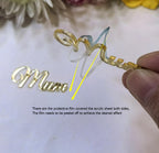 35pcs of Mom/Mum/Mama Cake Charm,Mother's Day Cake Toppers,Mirror Acrylic Cupcake Topper for Happy Birthday Mother's day Cake Party Decoration (2'', Gold Mirror)