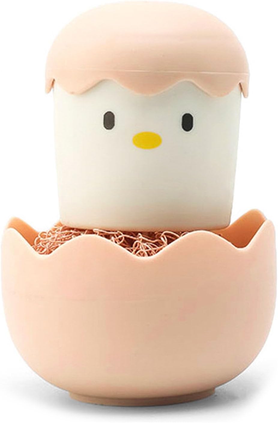 Cartoon Eggshell Dish,Cleaning Brush Long Lasting,Easy to Grip Cute Kitchen Scrub Brush,for Fresh Eggs and Incubator Scrub Brush for Washing Dishes Kitchen Utensils (Pink)