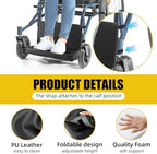 BALAPET Adjustable Wheelchair Leg Rest, High Density Foam Wheelchair Foot Support, Extender Calf Elevated Pad, Soft and Comfortable Leg Cushion Protector for Home Hospital(Black)
