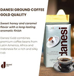 Danesi Caffe Italian Ground Coffee - Fine Ground Coffee and Medium Roast Espresso Coffee Grounds for Moka Pot, French Press, and Drip Brew - Gold (8.75 oz, 1 Pack)