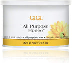 GiGi All Purpose Honee Wax - Hair Removal Wax for Face, Body & Brazilian Waxing with Beeswax Formula, 8 oz