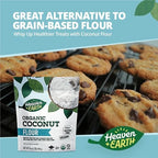 Heaven & Earth Organic Coconut Flour, 16oz (4 Pack = 4 Pounds) | Gluten Free & Grain Free Flour | Keto Flour for Baking | Paleo Friendly | Low Carb Flour | Vegan | Kosher