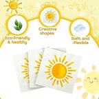Yeaqee 100 Pcs First Trip Around The Sun Napkins, Boho Sunshine Paper Napkins for 1st Birthday, Baby Shower, Party Decorations, 13" x 13" Disposable Cocktail Luncheon Paper, Vibrant Yellow Sun Design