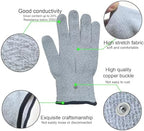 Conductive Silver Fiber Gloves,Grounding Gloves,Release Static Electricity,Massage Glove,Touch Screen,1 Pair(Includes 2 Grounding Wire)