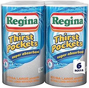 Regina Thirst Pockets Kitchen Roll, 6 Rolls