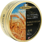 Simpkins Traditional English Barley Sugar Drops - Old-Fashioned Candy in Travel Tins - Dairy-Free Sweets and Nut Free Hard Candy - Travel Sweets 200 g