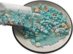 Edible Blue Ocean Mermaid Candy Sprinkles Starfish Dessert Sprinkle Shell Cake Cupcake Toppers Pearl Cookie Decorations Sweet Personalities Candy Sprinkles for Cake Decorating, 3.53 oz