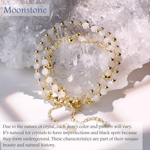 Farfume Crystal Bracelet Beaded Bracelets 4mm Natural Stone Beads Gemstone Handmade Jewelry Valentine's Day Gifts