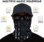 Venswell Neck Gaiter Face Mask Men Women,Seamless Bandana Rave Face Cover Scarf Mask,Balaclava,Headband, Head Wrap,Headwear