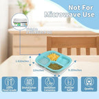 EZ Assistive Adaptive Scoop Divided Plates with Extra Wall,Spill-Proof Eating Aid for Parkensons, Elderly, Non-Slip Assistance Dinner Plate (Melamine 4-Compartment Dinner plate)