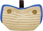 PET Artist Jute/Linen Bite Wedge Bite Pillow 2 Handle with 1 Loop Tug Toy 14"(36cm) 8"(20cm) Training Toy for Medium to Large Dogs Ideal for German Shepherd/American Bully/Pitbulls/Rottweilers