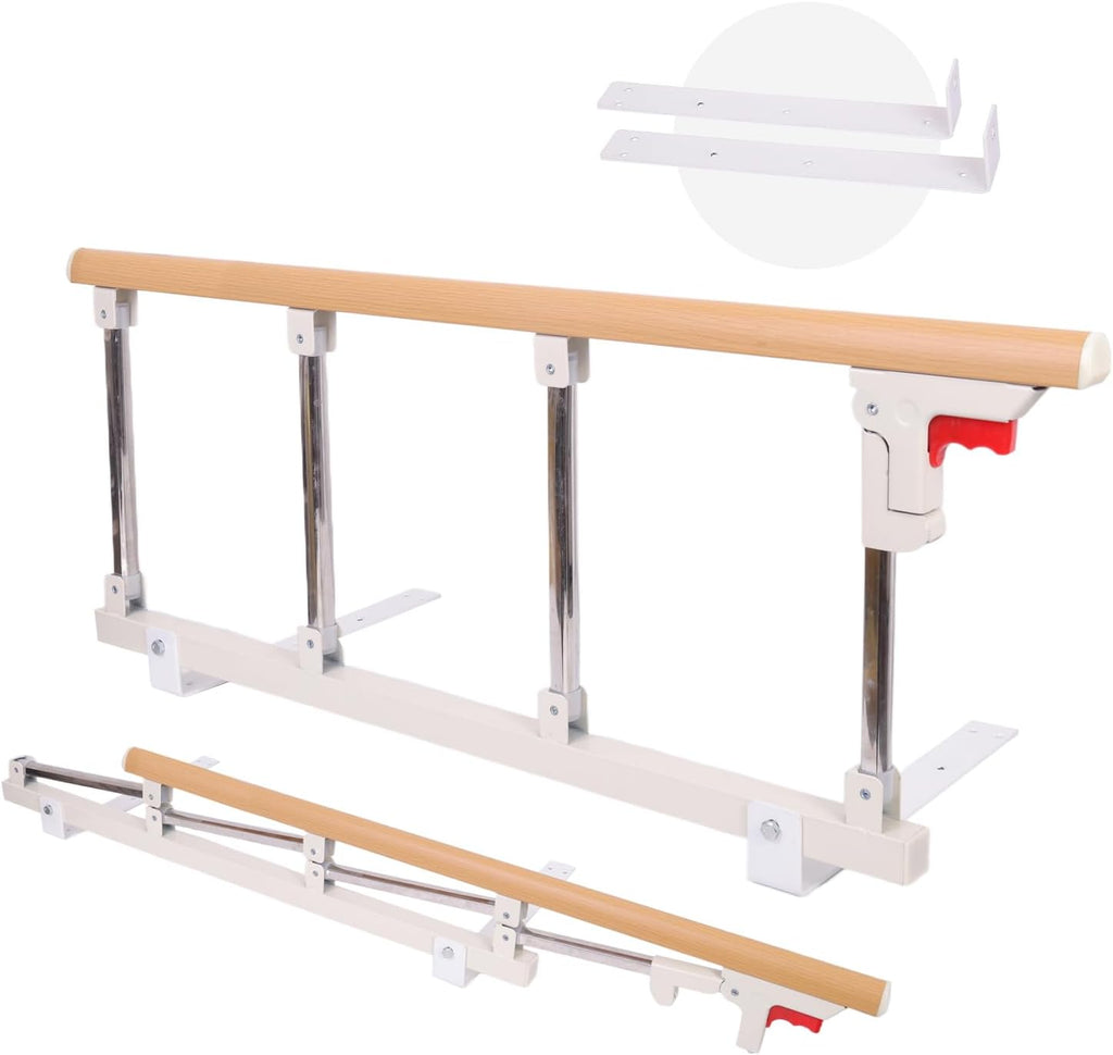 lefeke Bed Rails for Elderly Adults Safety, Folding Bedside Assist Rail Handle, Adjustable Bed Cane for Seniors Fit Full Twin King Queen Size, Fall Prevention Safety Bed Guard Rail