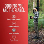 Ethiopian Coffee, Yirgacheffe Region, USDA Organic, Ground, Kosher, Fresh Roasted, 16-ounce