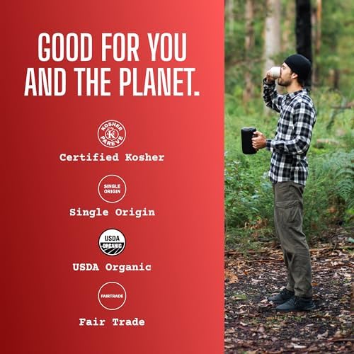 Ethiopian Coffee, Yirgacheffe Region, USDA Organic, Ground, Kosher, Fresh Roasted, 16-ounce