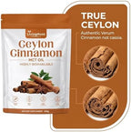 Living Root Ceylon Cinnamon Made with Mct Oil, Livingroot Ceylon Cinnamon Powder 7200mg Equivalent, Highly Bioavailable Herbal Extract | Non-GMO, Gluten Free (1pcs)