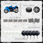 LaVenty Dirt Bike Party Decorations Motorbike Cake Decoration Motorcycle Man Birthday for Dirt Bike Baby Shower Decor