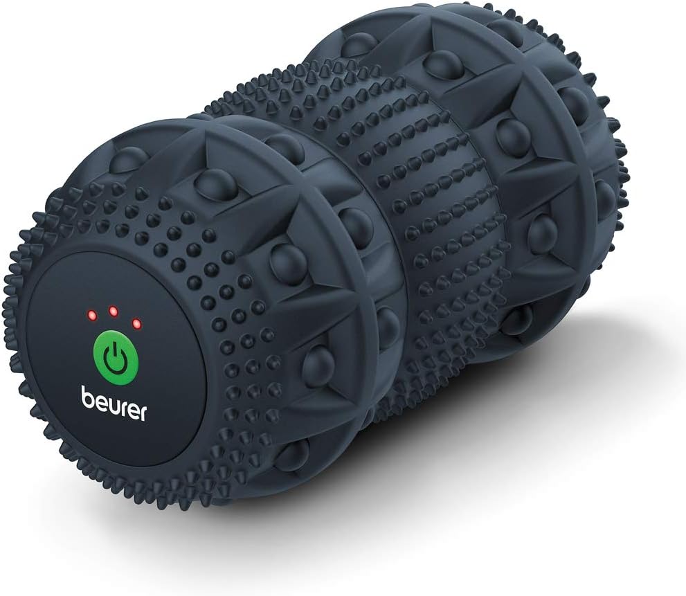 Beurer MG35 Deep Roll Vibrating Massage Roller for Fascia and Trigger Point Massage, 3 Intensity Settings, Versatile Use for A Deep Penetrating Massage