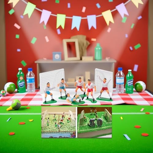 9Pcs Football/Soccer Toppers for Cake and Cupcakes Attractive Processed Cake Toppers for Sports Theme Baby Shower Party Supplies Cake Toppers Decorations, Frosting, Icing and Decorations
