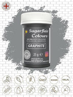 Graphite - Sugarflair Colouring Paste - 25g