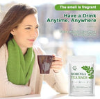 Moringa Tea Bags | 100% Pure Moringa Leaf Tea | Antioxidant-Rich, Caffeine-Free Herbal Tea | Supports Immunity, Energy & Digestion, 40 Count | Gluten-Free, Non-GMO